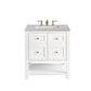 Breckenridge 30" Single Vanity, Bright White w/ 3 CM Eternal Serena Top