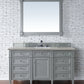 Brittany 60" Single Vanity, Urban Gray w/ 3 CM Eternal Serena Quartz Top