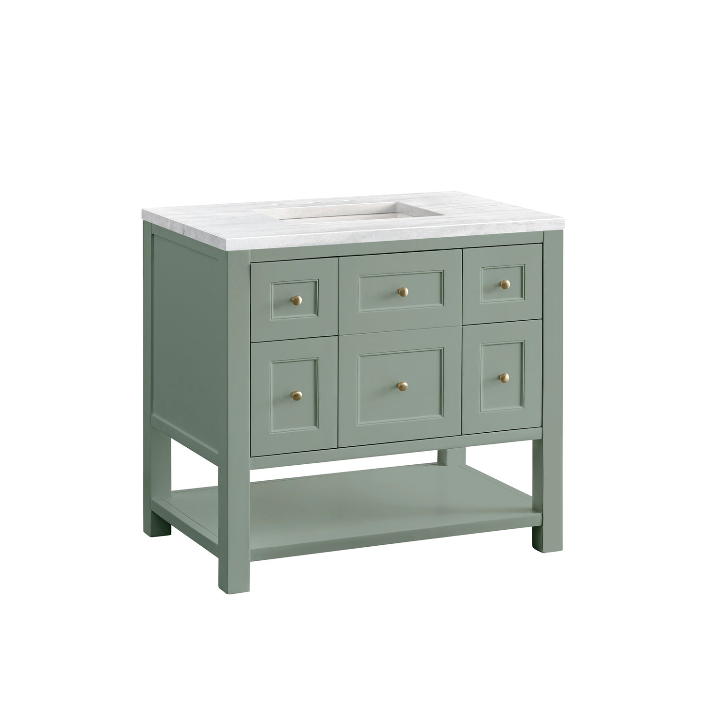 Breckenridge 36" Single Vanity, Smokey Celadon w/ 3 CM Arctic Fall Top