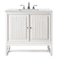 Athens 30" Single Vanity, Glossy White w/ 3 CM Ethereal Noctis Top