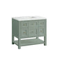 Breckenridge 36" Single Vanity, Smokey Celadon w/ 3 CM Ethereal Noctis Top