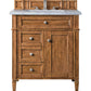 Brittany 30" Single Vanity, Saddle Brown w/ 3 CM Arctic Fall Solid Surface Top