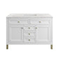 Chicago 48" Single Vanity, Glossy White w/ 3 CM Arctic Fall Top