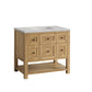 Breckenridge 36" Single Vanity, Light Natural Oak w/ 3 CM Eternal Serena Top