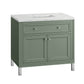 Chicago 36" Single Vanity, Smokey Celadon w/ 3 CM Ethereal Noctis Top