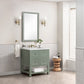 Breckenridge 30" Single Vanity, Smokey Celadon w/ 3 CM Ethereal Noctis Top