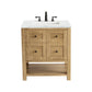 Breckenridge 30" Single Vanity, Light Natural Oak w/ 3 CM Ethereal Noctis Top