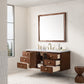 Amberly 60" Single Vanity, Mid-Century Walnut w/ 3 CM White Zeus Top