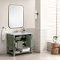 Breckenridge 36" Single Vanity, Smokey Celadon w/ 3 CM Ethereal Noctis Top