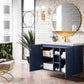 Alicante 39.5" Single Vanity, Azure Blue w/ White Glossy Composite Stone Top