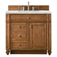 Bristol 36" Single Vanity, Saddle Brown w/ 3 CM Ethereal Noctis Quartz Top