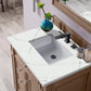 Bristol 30" Single Vanity, Whitewashed Walnut w/ 3 CM Ethereal Noctis Quartz Top