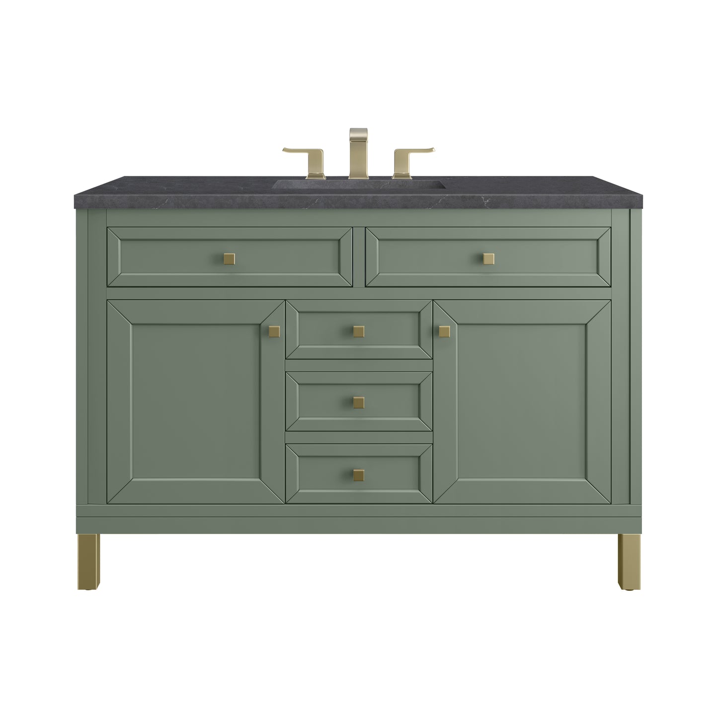 Chicago 48" Single Vanity, Smokey Celadon w/ 3 CM Charcoal Soapstone Top