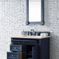 Brittany 36" Single Vanity, Victory Blue w/ 3 CM Eternal Marfil Quartz Top