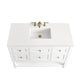 Breckenridge 48" Single Vanity, Bright White w/ 3 CM White Zeus Top