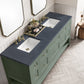 Breckenridge 72" Double Vanity, Smokey Celadon w/ 3 CM Charcoal Soapstone Top