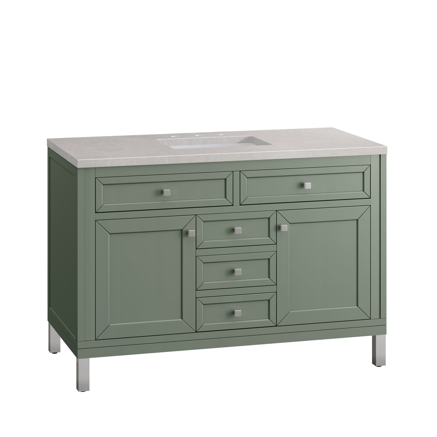 Chicago 48" Single Vanity, Smokey Celadon w/ 3 CM Eternal Serena Top