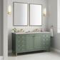 Chicago 60" Double Vanity, Smokey Celadon w/ 3 CM Eternal Serena Top