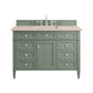 Brittany 48" Single Vanity, Smokey Celadon w/ 3 CM Eternal Marfil Top