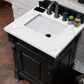 Brookfield 26" Single Vanity, Antique Black w/ 3 CM Ethereal Noctis Quartz Top