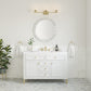 Chicago 48" Single Vanity, Glossy White w/ 3 CM White Zeus Top