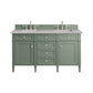 Brittany 60" Double Vanity, Smokey Celadon w/ 3 CM Eternal Serena Top