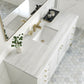 Chicago 60" Single Vanity, Glossy White w/ 3 CM Arctic Fall Top