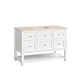 Breckenridge 48" Single Vanity, Bright White w/ 3 CM Eternal Marfil Top