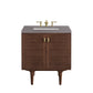 Amberly 30" Single Vanity, Mid-Century Walnut w/ 3 CM Grey Expo Top