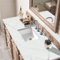 Bristol 60" Single Vanity, Whitewashed Walnut w/ 3 CM Ethereal Noctis Quartz Top