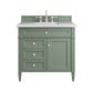 Brittany 36" Single Vanity, Smokey Celadon w/ 3 CM Arctic Fall Top