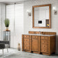 Bristol 60" Single Vanity, Saddle Brown w/ 3 CM Arctic Fall Solid Surface Top