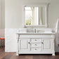 Brookfield 60" Single Vanity, Bright White w/ 3 CM Ethereal Noctis Quartz Top