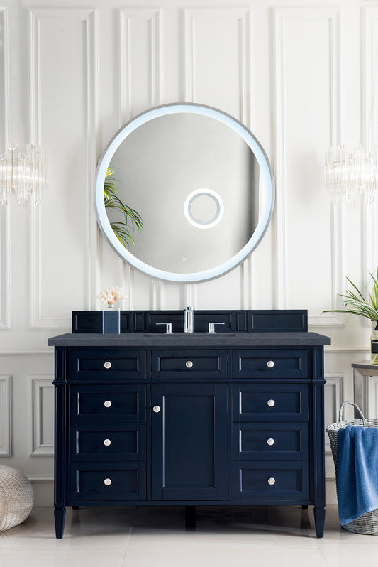 Brittany 48" Single Vanity, Victory Blue w/ 3 CM Charcoal Soapstone Quartz Top