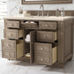 Bristol 48" Single Vanity, Whitewashed Walnut w/ 3 CM Eternal Marfil Quartz Top