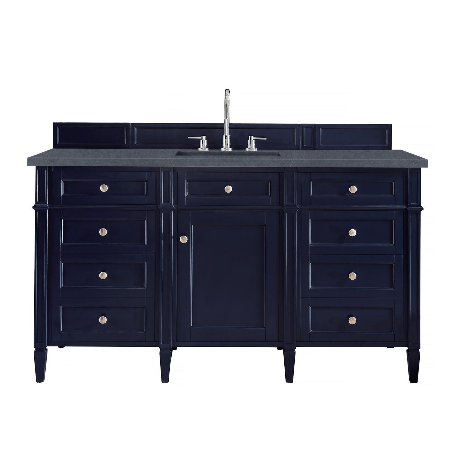 Brittany 60" Single Vanity, Victory Blue w/ 3 CM Charcoal Soapstone Quartz Top