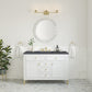 Chicago 48" Single Vanity, Glossy White w/ 3 CM Charcoal Soapstone Top