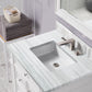 Bristol 30" Single Vanity, Bright White w/ 3 CM Arctic Fall Solid Surface Top