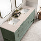 Breckenridge 72" Double Vanity, Smokey Celadon w/ 3 CM Eternal Marfil Top