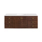 Amberly 60" Single Vanity, Mid-Century Walnut w/ 3 CM White Zeus Top