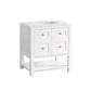 Breckenridge 30" Single Vanity, Bright White w/ 3 CM Arctic Fall Top