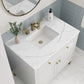 Chicago 36" Single Vanity, Glossy White w/ 3 CM Ethereal Noctis Top