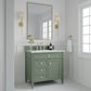 Brittany 36" Single Vanity, Smokey Celadon w/ 3 CM Ethereal Noctis Top