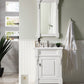 Brookfield 26" Single Vanity, Bright White w/ 3 CM Carrara Marble Top