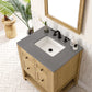 Breckenridge 30" Single Vanity, Light Natural Oak w/ 3 CM Grey Expo Top