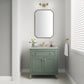 Chicago 30" Single Vanity, Smokey Celadon w/ 3 CM Eternal Serena Top