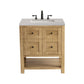 Breckenridge 30" Single Vanity, Light Natural Oak w/ 3 CM Eternal Serena Top