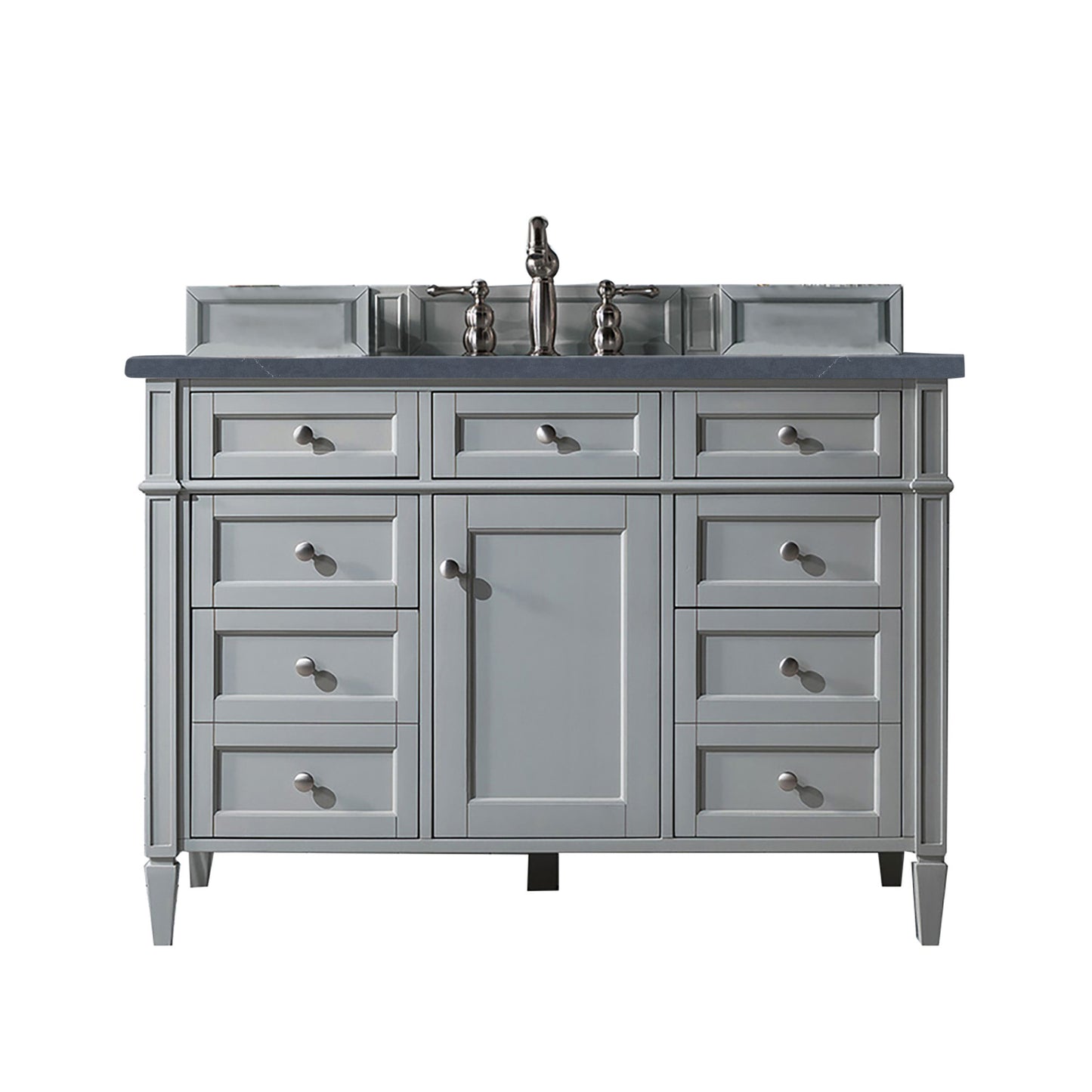 Brittany 48" Single Vanity, Urban Gray w/ 3 CM Charcoal Soapstone Quartz Top