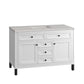 Chicago 48" Single Vanity, Glossy White w/ 3 CM Eternal Serena Top