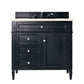 Brittany 36" Single Vanity, Black Onyx w/ 3 CM Eternal Marfil Quartz Top